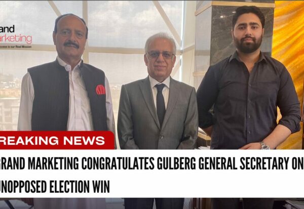 Chairman of Grand Marketing Congratulates Gulberg General Secretary on Unopposed Election Win